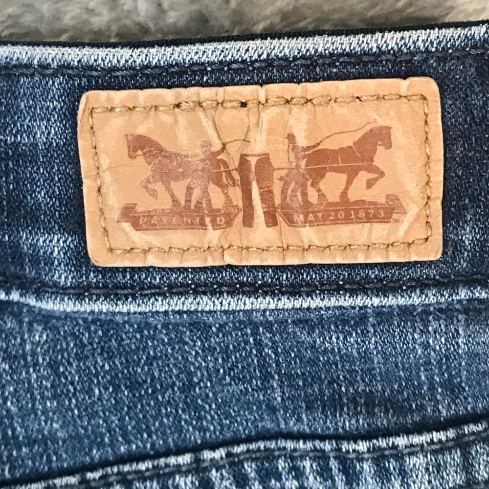 Levis Jeans Womens 14M Blue 525 Straight Leg Perfect Waist Flap Pocket Denim - Picture 7 of 12